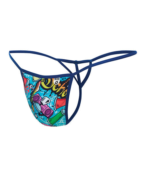 Male Basics Sinful Hipster Wow T Thong G-String Yellow Print LG