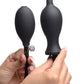 Master Series Dark Inflator Inflatable Silicone Anal Plug - Black
